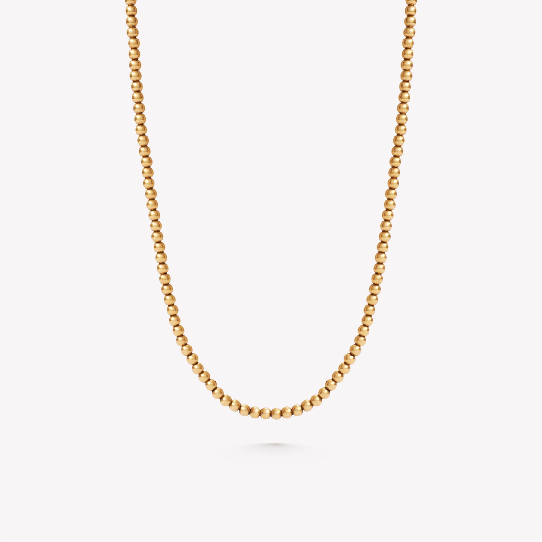 Cadena oro 18k amarillo, bolas 43cm.