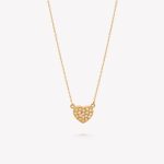 Cadena oro 18k amarillo. martillada con dije Corazón