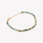 Pulsera en oro 18k amarillo, con Piedras esmeraldas.