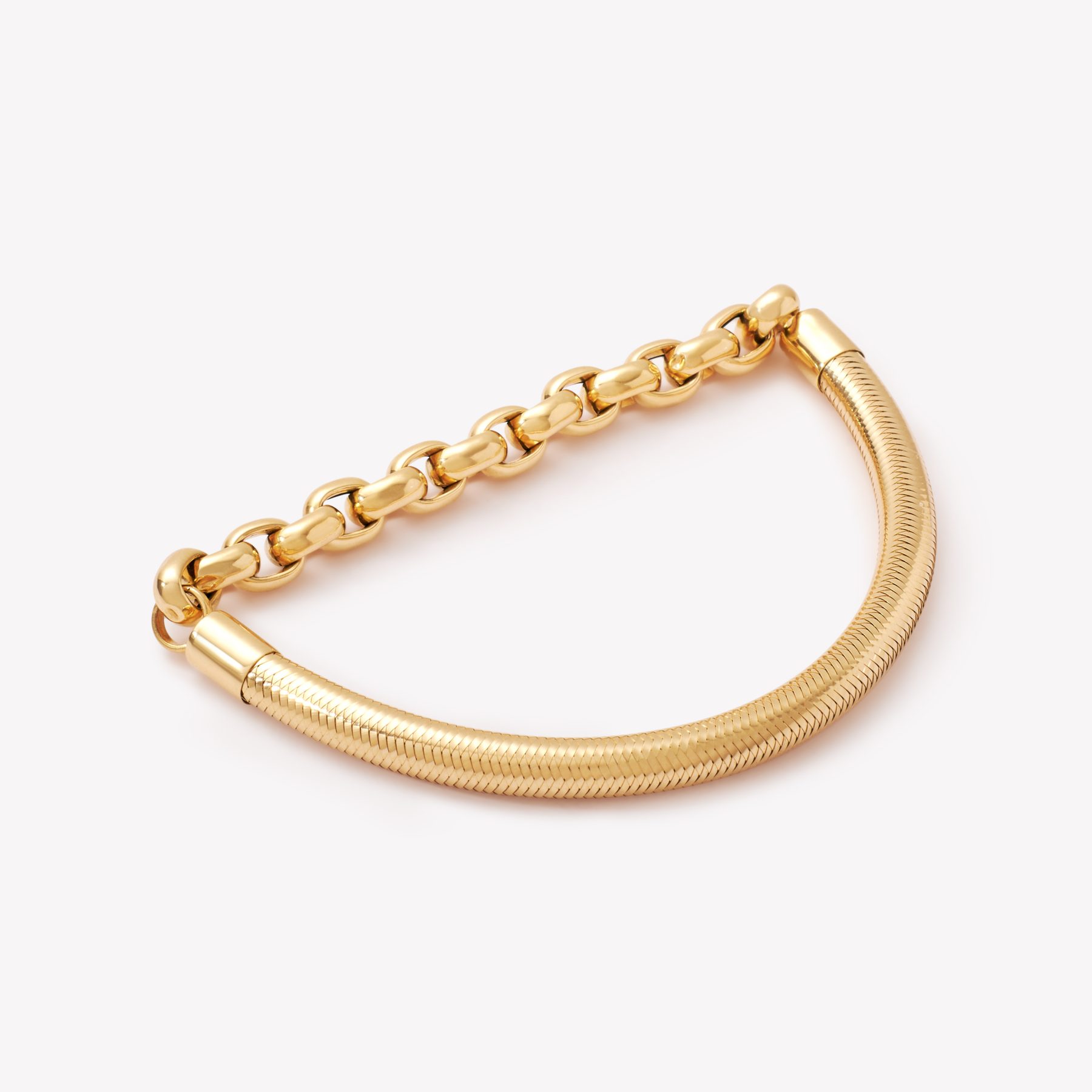 Semanario en oro 18k amarillo, Bi modelo Rollo tejido