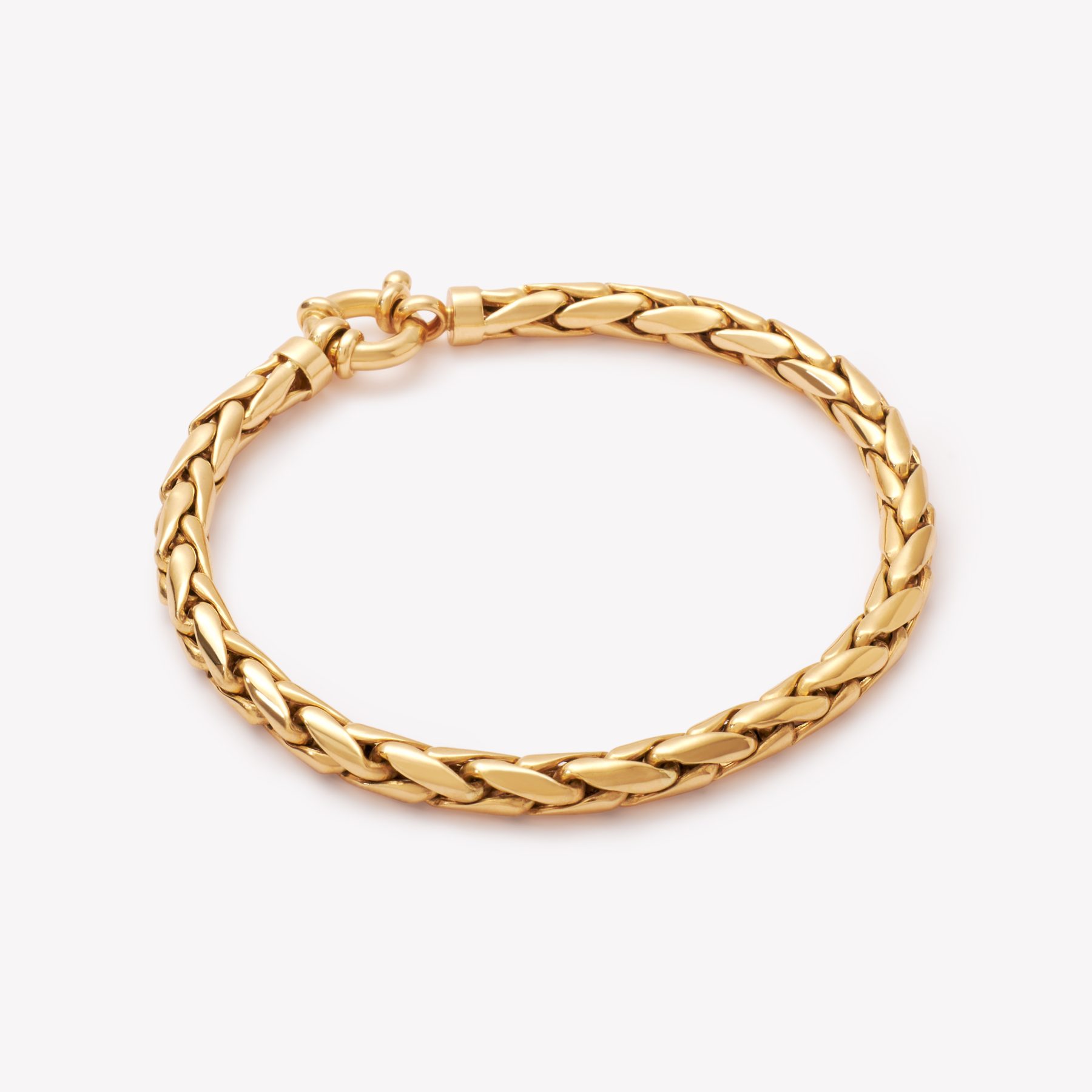Pulsera oro 18k amarillo, Espiga