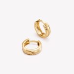 Argollas oro 18k Amarillo, Cinta satinado al Centro