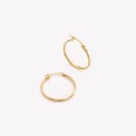 Argollas oro 18k amarillo, Tubulares 1.9 cm.