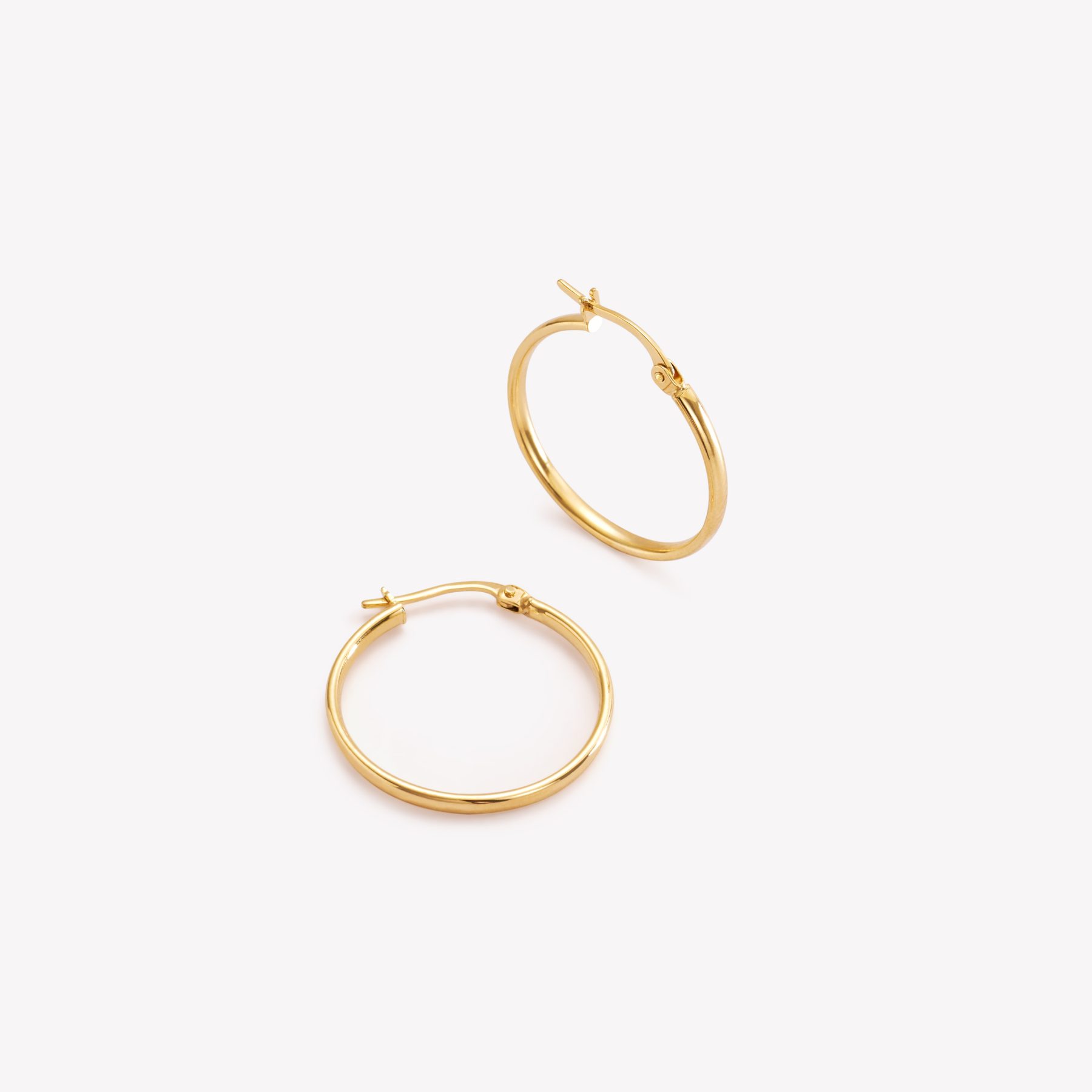 Argollas oro 18k amarillo, Tubulares 1.9 cm.