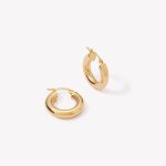 ARGOLLAS TUBULARES en oro amarillo 18k
