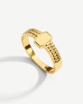 Anillo CHEVALIER ESCALERA OCTOGONAL en oro amarillo 18k