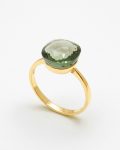 Anillo PRASIOLITA en oro amarillo 18k