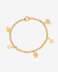 Pulsera ROLLO CON DIJES en oro amarillo 18k
