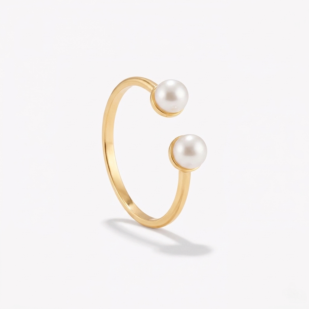 Anillo PERLAS CULTIVADAS en oro amarillo 18k