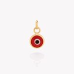 Dije OJO TURCO ROJO DE 8mm en oro amarillo 18k
