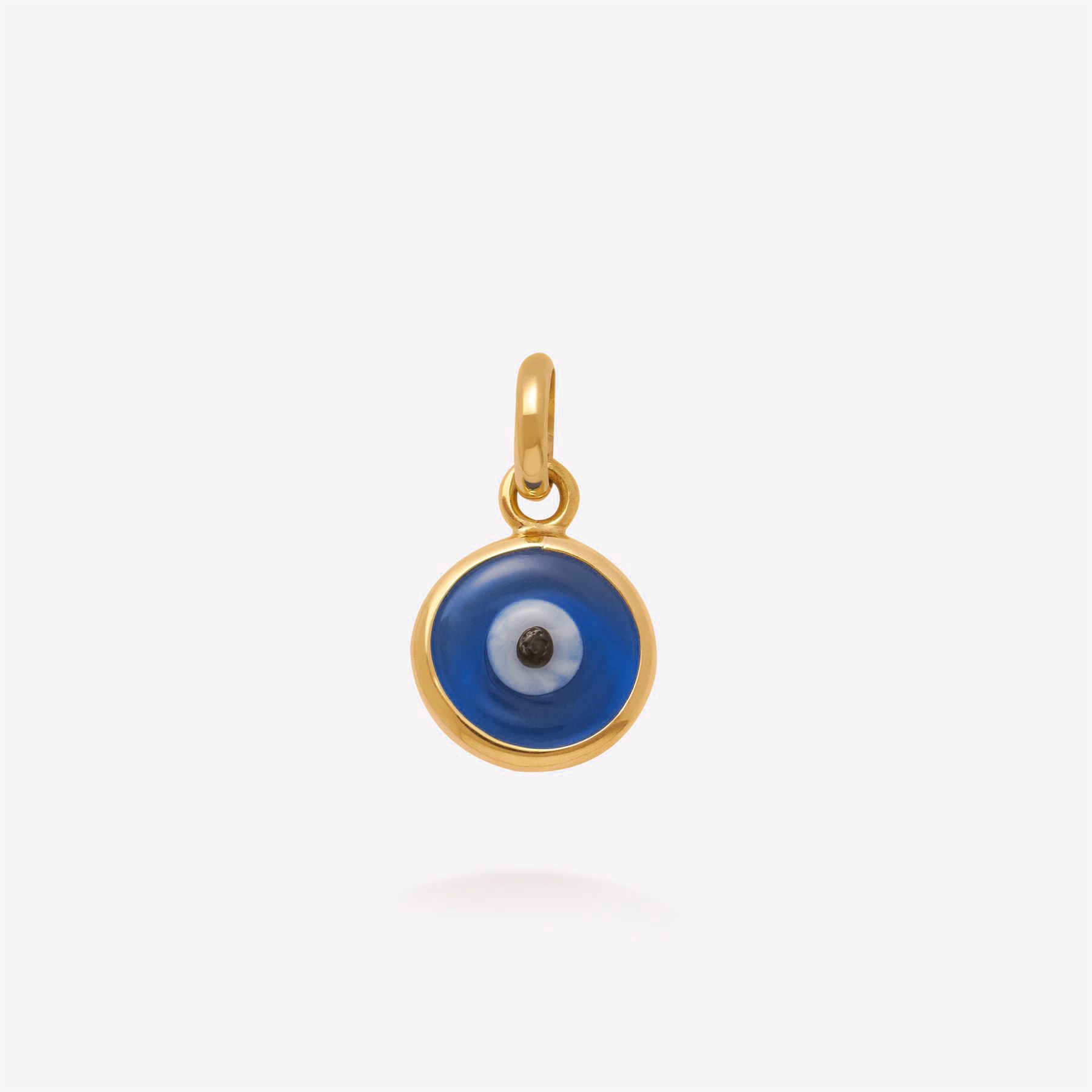 Dije OJO TURCO AZUL DE 8mm en oro amarillo 18k