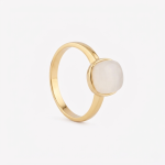 Anillo CUARZO BLANCO en oro amarillo 18k