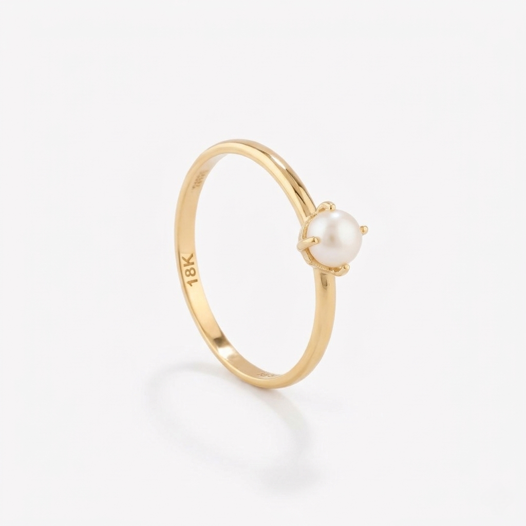 Anillo PERLA en oro amarillo 18k