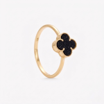 Anillo FLOR IMPERIAL LLUVIA DE NOCHE en oro amarillo 18k