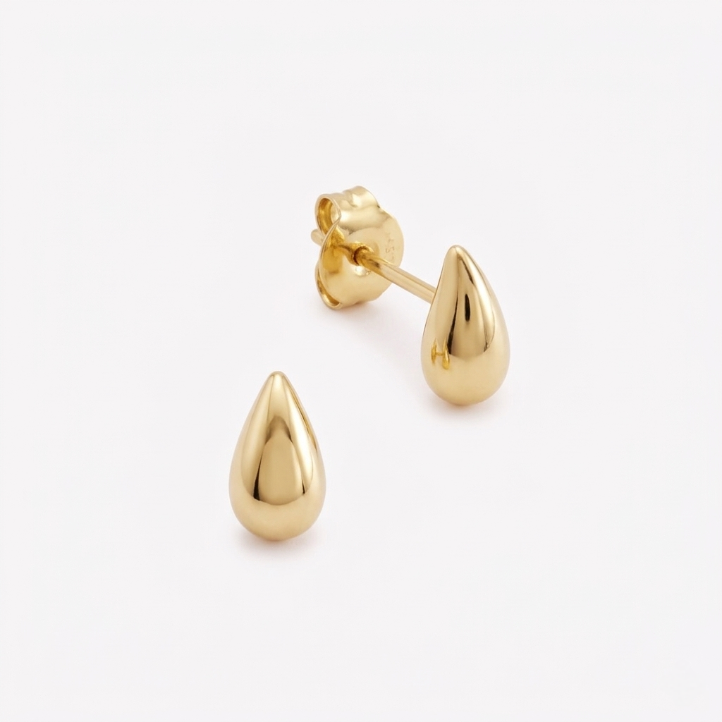 Aretes MINI DROPS en oro amarillo 18k