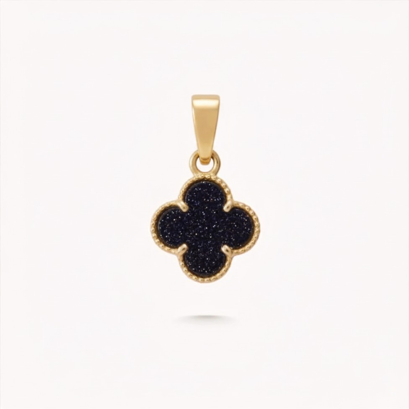Dije FLOR IMPERIAL AVENTURINA en oro amarillo 18k