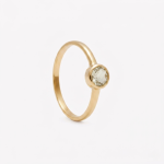 Anillo BRIOLET PRASIOLITA en oro amarillo 18k