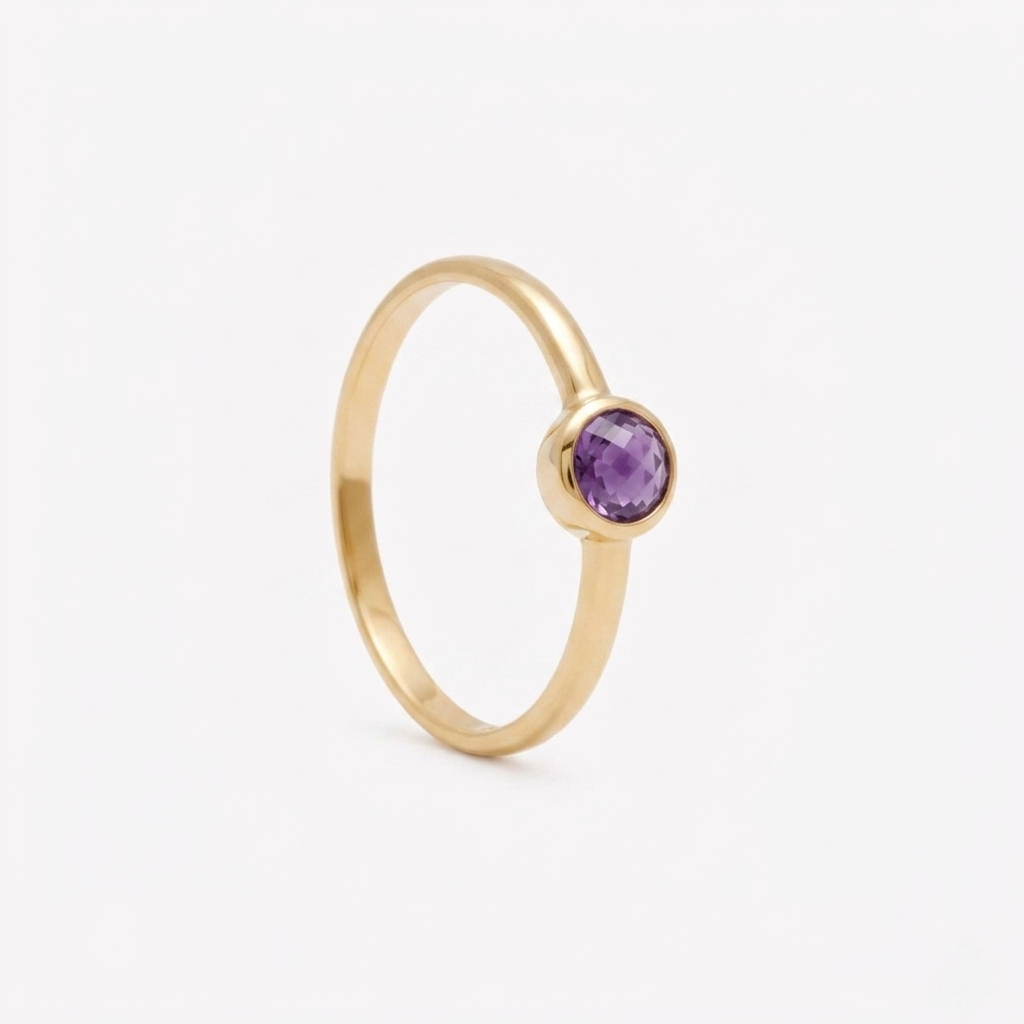 Anillo BRIOLET AMATISTA en oro amarillo 18k