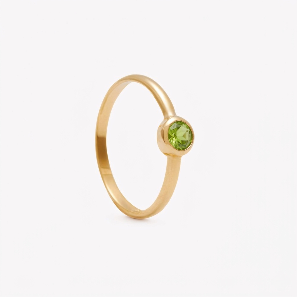 Anillo BRIOLET PERIDOT en oro amarillo 18k