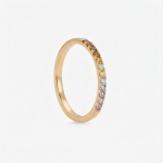 Anillo RIVIERE CON ZAFIROS FANCY en oro amarillo 18k