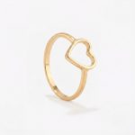 Anillo CORAZÓN CALADO en oro amarillo 18k