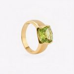 Anillo PERIDOT CUSHION en oro amarillo 18k
