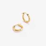 Argollas TUBULARES en oro amarillo 18k